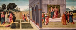 Susanna and the Elders in the Garden, and the Trial of Susanna before the Elders by Master Of Apollo And Daphne Oil Painting