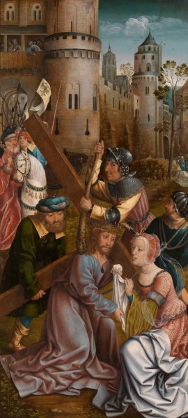The Bearing of the Cross by Master Of Frankfurt Oil Painting