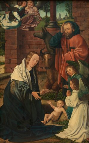The Nativity by Master Of Frankfurt Oil Painting