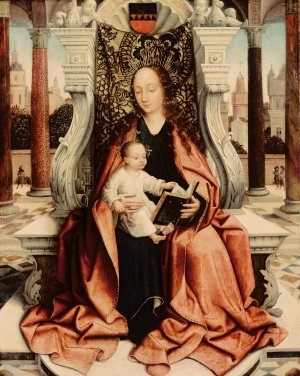 The Virgin Enthroned Oil painting by Master Of Frankfurt
