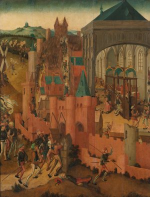 The Siege of Rhenen by Master Of Rhenen Oil Painting