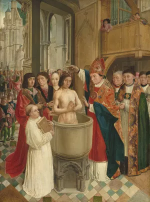 The Baptism of Clovis by Master Of Saint Giles Oil Painting