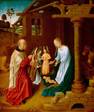 Adoration of the Christ Child by Master Of Saint Ildefonso Oil Painting
