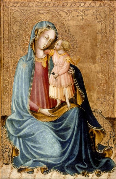 Madonna and Child  by Master Of The Bargello Judgment Of Paris - Hand-Painted Oil Painting Reproduction