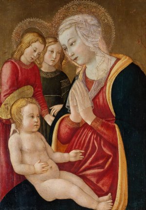 Madonna and Child by Master Of The Castello Nativity Oil Painting
