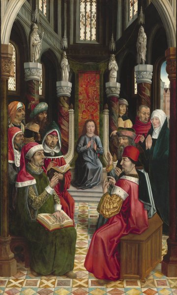 Christ among the Doctors  by Master Of The Catholic Kings - Hand-Painted Oil Painting Reproduction