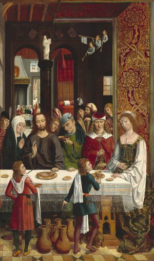 The Marriage at Cana by Master Of The Catholic Kings Oil Painting