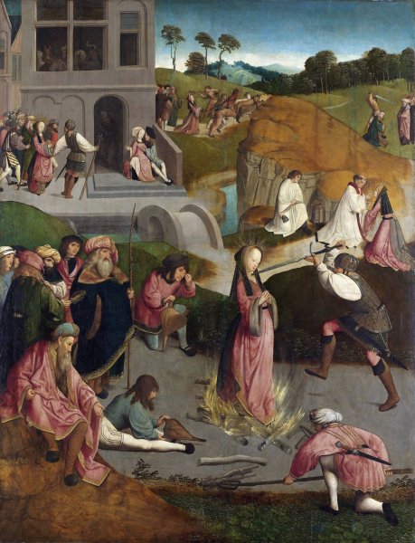 The Martyrdom of Saint Lucy  by Master Of The Figdor Deposition - Hand-Painted Oil Painting Reproduction