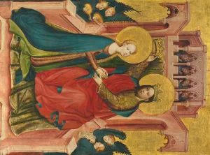 Coronation of the Virgin by Master Of The Frondenberg Altarpiece Oil Painting