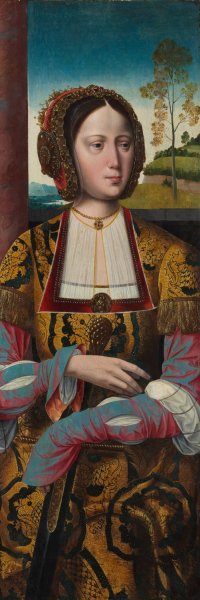 Saint Catherine  by Master Of The Holy Blood - Hand-Painted Oil Painting Reproduction
