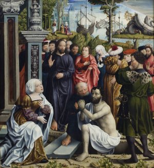 The Raising of Lazarus by Master Of The Legend Of The Magdalen Oil Painting
