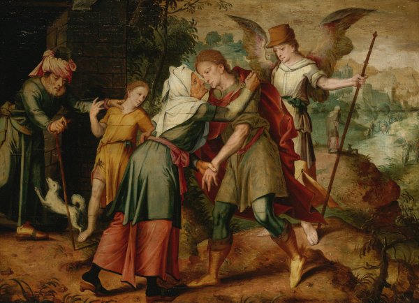 The Return Of Tobias by Master Of The Prodigal Son - Hand-Painted Oil Painting Reproduction
