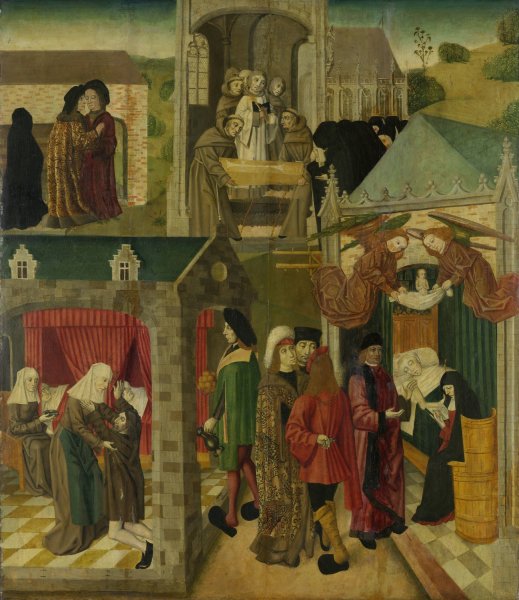 Saint Elizabeth of Hungary Tending the Sick in Marburg, Death of St Elizabeth  by Master Of The St Elizabeth Panels - Hand-Painted Oil Painting Reproduction