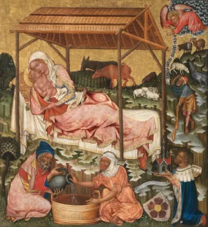 Nativity of Jesus  by Master Of Vyssi Brod Oil Painting