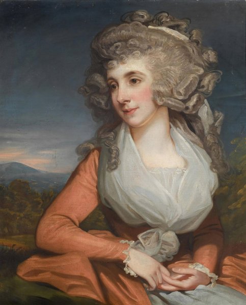A Portrait Of Mrs Mary Livius by Mather Brown - Hand-Painted Oil Painting Reproduction