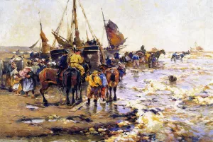 Dutch Scene by Mathias J Alten Oil Painting