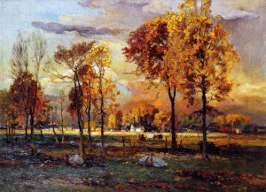 Farm Scene, Jenison, Michigan by Mathias J Alten - Oil Painting Reproduction