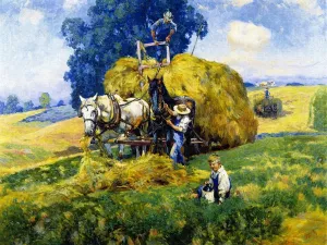 Haying Time by Mathias J Alten - Oil Painting Reproduction