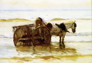 Horse Cart by Mathias J Alten Oil Painting