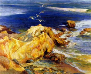 Laguna Beach painting by Mathias J Alten