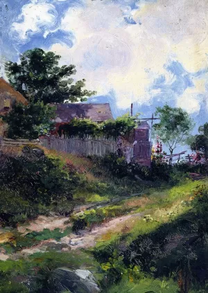 Landscape with House and Fence by Mathias J Alten Oil Painting