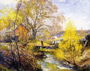 Landscape with Stream painting by Mathias J Alten