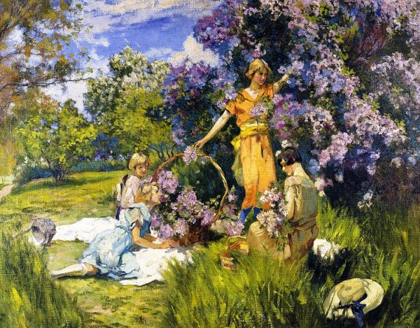 Main Product Photo of Lilacs Painting by Mathias J Alten
