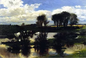 Reflections, Michigan Landscape by Mathias J Alten - Oil Painting Reproduction