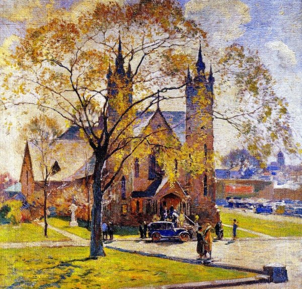 Main Product Photo of Saint Mark's Church Painting by Mathias J Alten