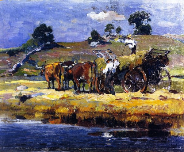 Salt Haying by Mathias J Alten - Hand-Painted Oil Painting Reproduction