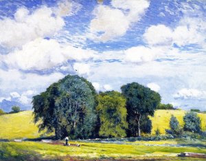 Summer Landscape by Mathias J Alten Oil Painting