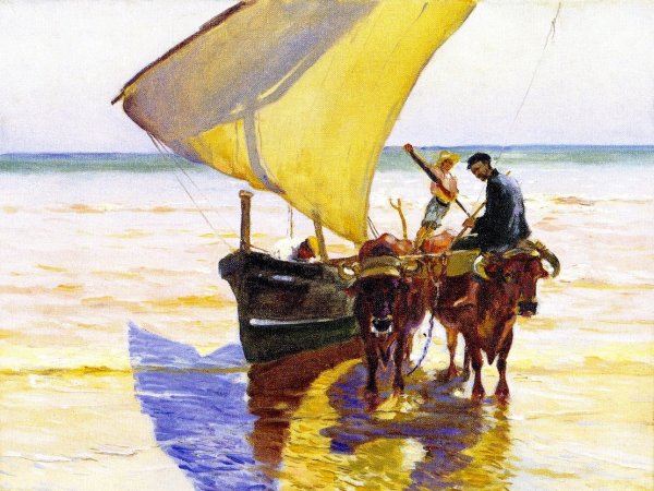 Main Product Photo of Sunny Day in Spain Painting by Mathias J Alten