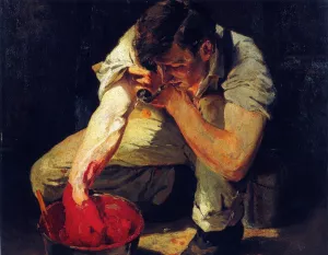 The Color Mixer by Mathias J Alten - Oil Painting Reproduction