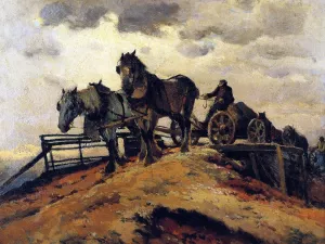 The Gravel Pit by Mathias J Alten - Oil Painting Reproduction