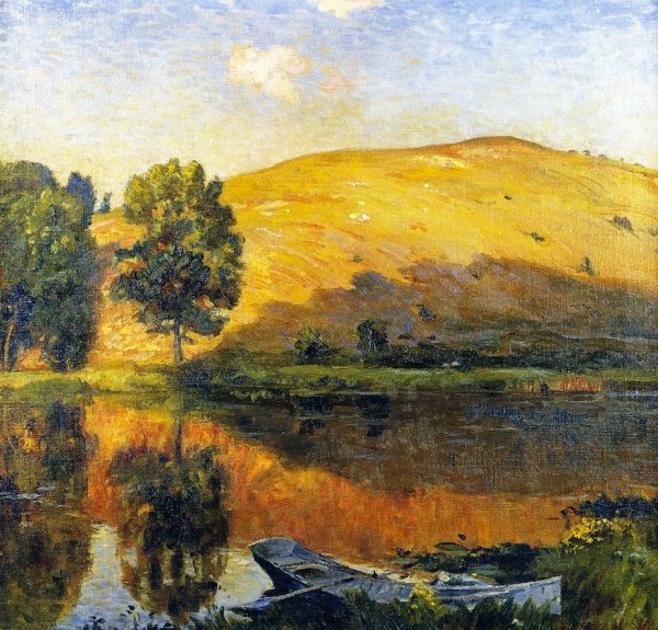 Twin Lakes by Mathias J Alten - Hand-Painted Oil Painting Reproduction