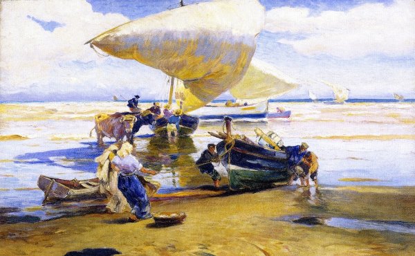 Windy Day by Mathias J Alten - Hand-Painted Oil Painting Reproduction