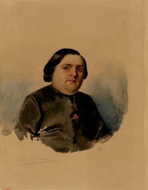 Portrait de l'abbe Coquereau. by Mathilde Bonaparte Oil Painting