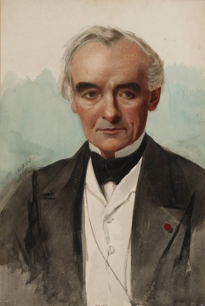Portrait de Prosper Merimee  by Mathilde Bonaparte - Hand-Painted Oil Painting Reproduction