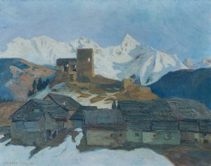 Winter in Ladis by Mathilde Sitta-Alle Oil Painting