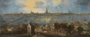 Gezicht op de rede van Antwerpen by Mathys Schoevaerdts Oil Painting