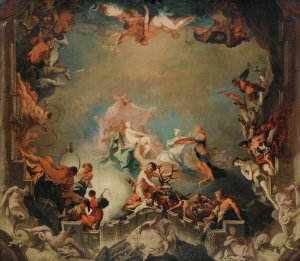 Sketch for a Ceiling by Matteo Bonechi Oil Painting