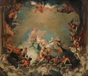 Sketch for a Ceiling by Matteo Bonechi Oil Painting