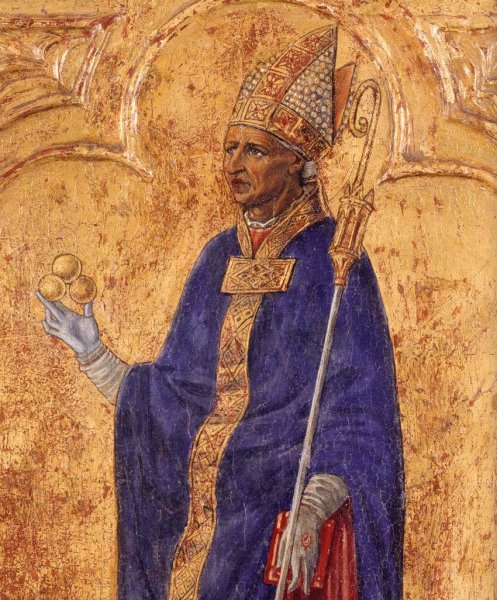 St Nicholas of Bari Detail by Matteo Di Giovanni - Hand-Painted Oil Painting Reproduction