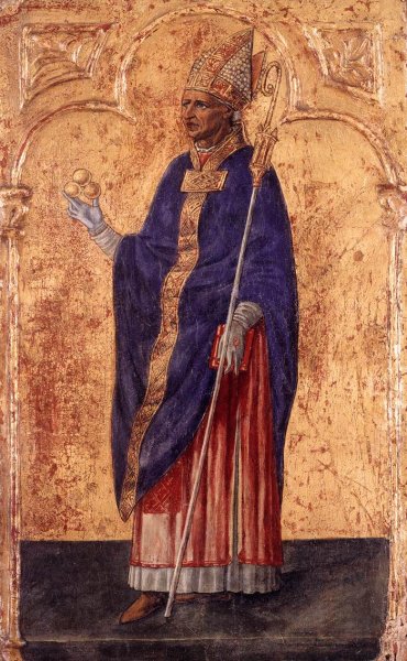 St Nicholas of Bari by Matteo Di Giovanni - Hand-Painted Oil Painting Reproduction