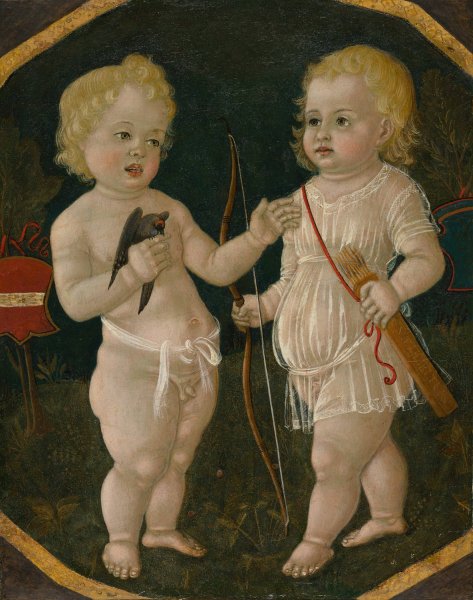 Two Putti  by Matteo Di Giovanni - Hand-Painted Oil Painting Reproduction