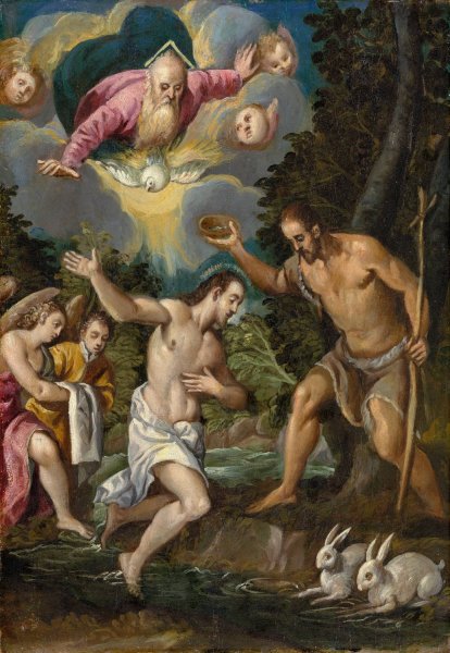 Main Product Photo of The Baptism of Christ  Painting by Matteo Ingoli
