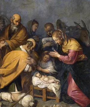 Adoration of the Shepherds by Matteo Rosselli - Oil Painting Reproduction