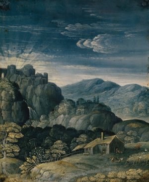 Landscape at Sunrise by Matthaus Merian The Elder Oil Painting