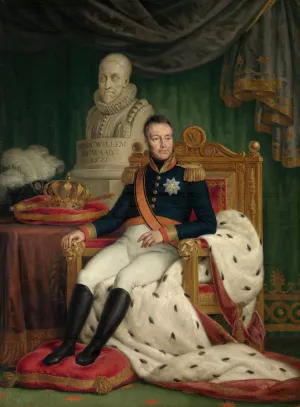 King Willem I Oil painting by Mattheus Ignatius Van Bree