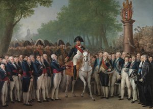 Napoleon's entry into Amsterdam, October 9, 1811 by Mattheus Ignatius Van Bree Oil Painting